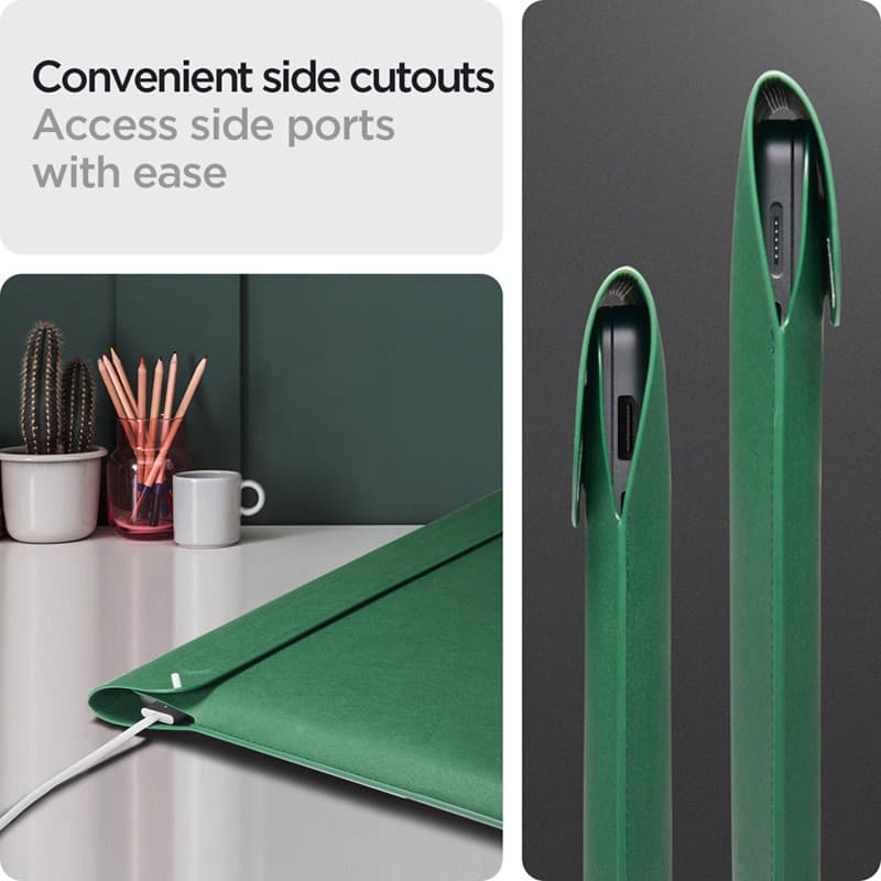 Spigen Valentinus Sleeve Laptop - 13" / 14" Notebook Case (Jeju Green) 7