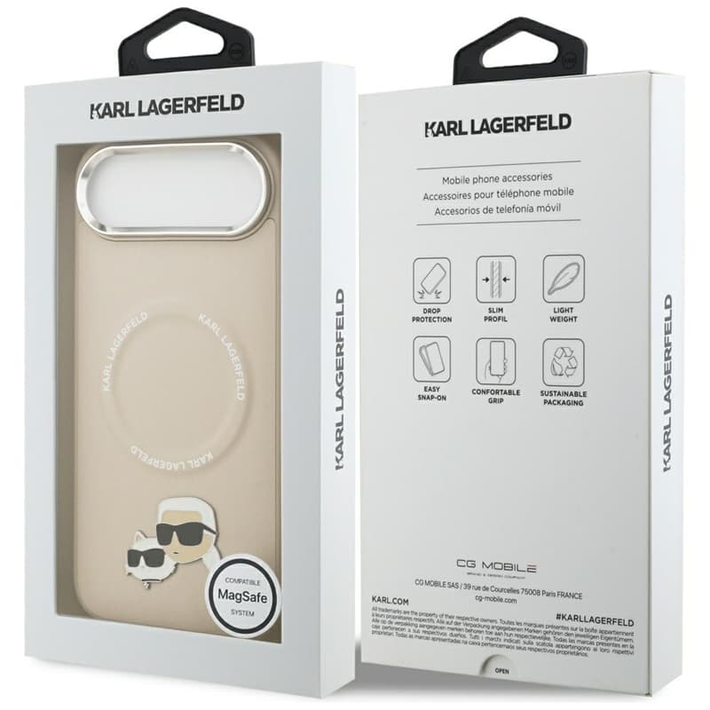 Karl Lagerfeld Karl & Choupette Pins MagSafe - Case iPhone Air (beige) 8