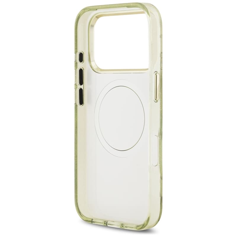 Guess IML Glitter Flowers Triangle MagSafe - Case iPhone 17 Pro (green) 7