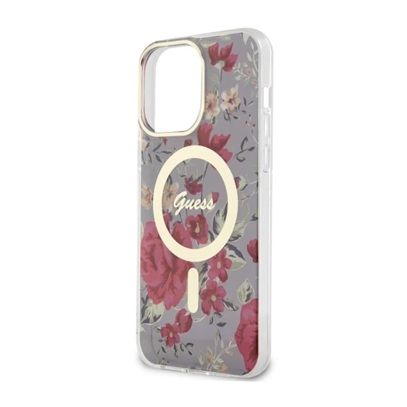 Guess Flower MagSafe - Case for iPhone 14 Pro Max (Green) 6