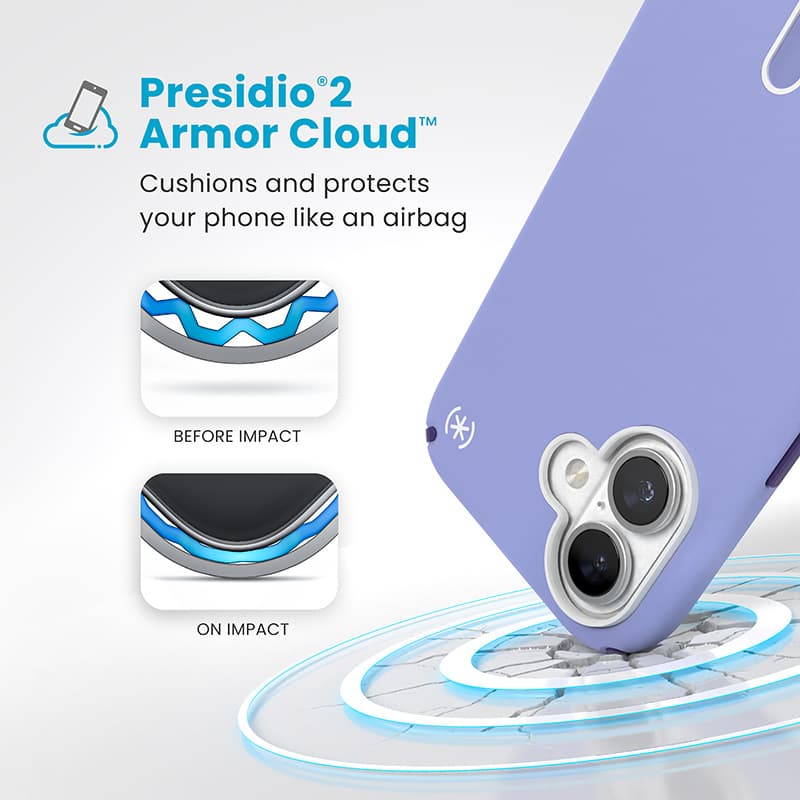 Speck Presidio2 Pro ClickLock & MagSafe - iPhone 16 Case (Future Lavender / Cassis Purple / White) 4