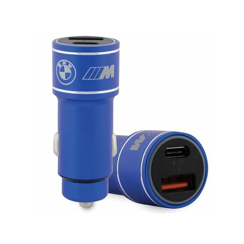 BMW M Edition - Fast Charge USB-C & USB-A PD 18W + QC 3.0 18W car charger (Blue) 1