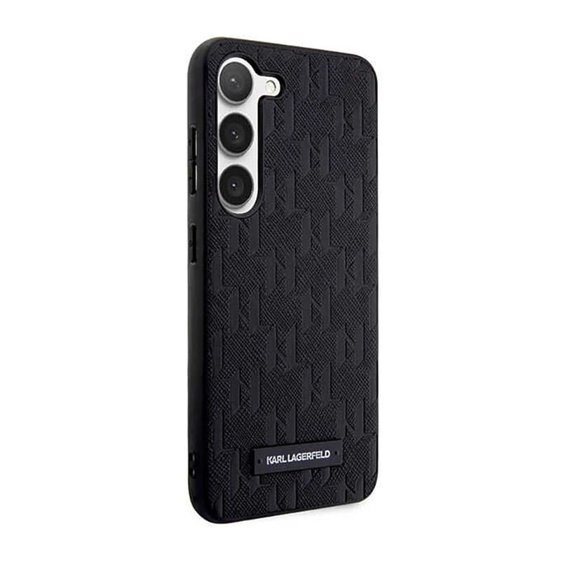 Karl Lagerfeld Saffiano Monogram Metal Logo - Case for Samsung Galaxy S23+ (Black) 4