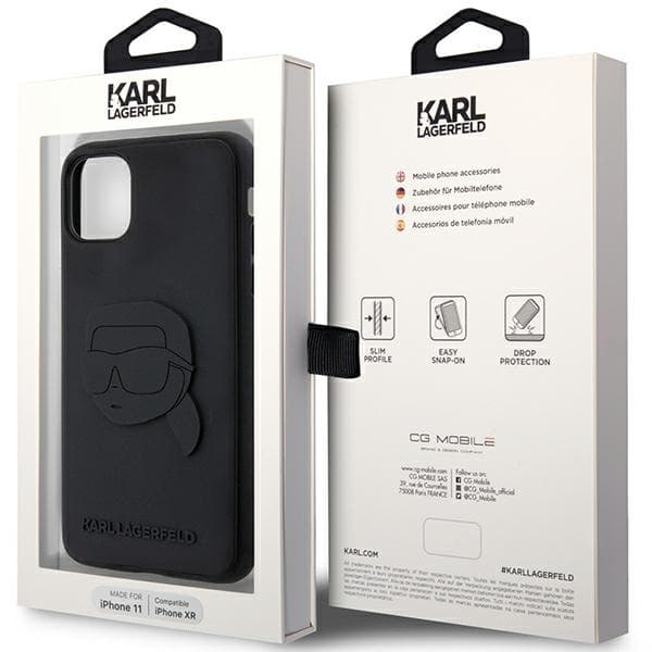 Karl Lagerfeld Rubber Karl Head 3D - Case for iPhone 11 (Black) 8