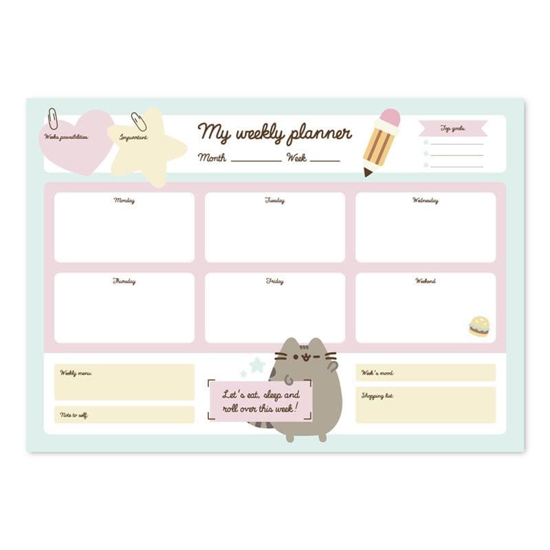 Pusheen - Weekly Planner from the Foodie Collection 54 pages A3 1