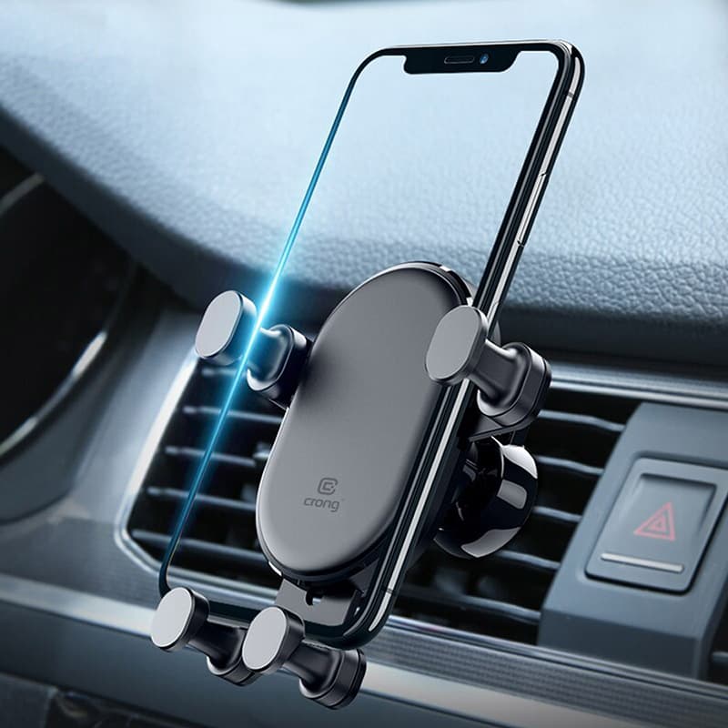 Crong Gravity Auto-Lock Car Holder – Gravity car holder for 4.7”-6.5” phones (black) 5