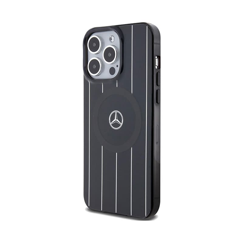 Mercedes Double Layer Crossed Lines MagSafe - iPhone 15 Pro Max Case (Black) 2