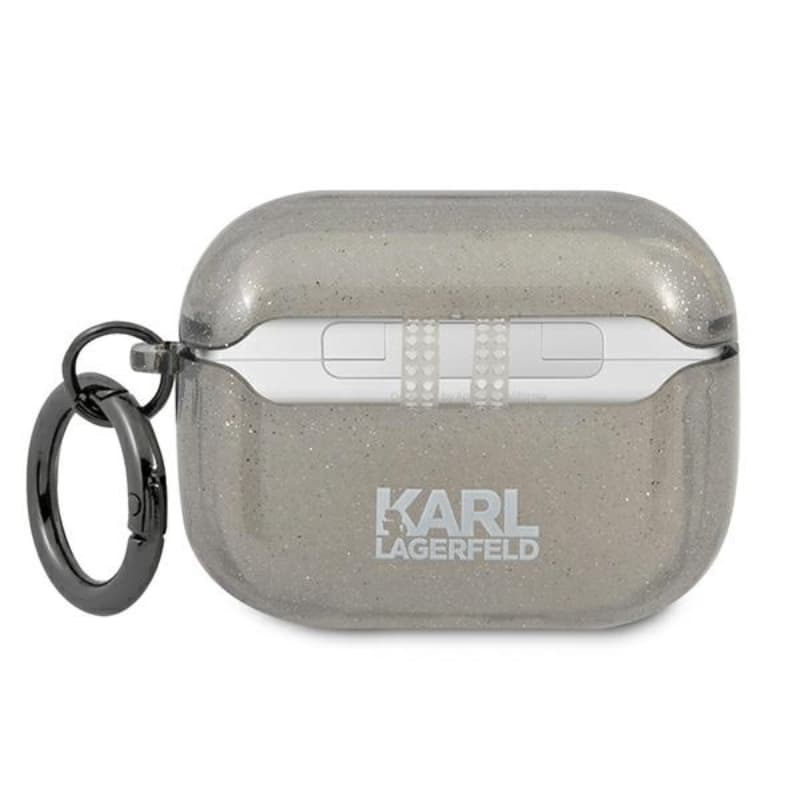 Karl Lagerfeld Karl Head Glitter - Case for Airpods Pro (Black) 2