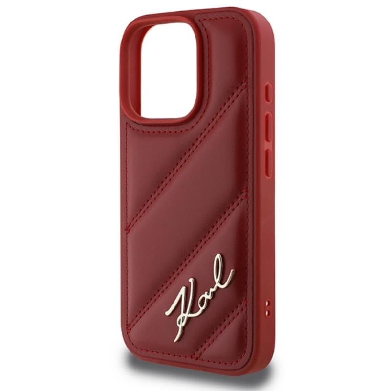 Karl Lagerfeld Quilted Signature - Case for iPhone 16 Pro (red) 6