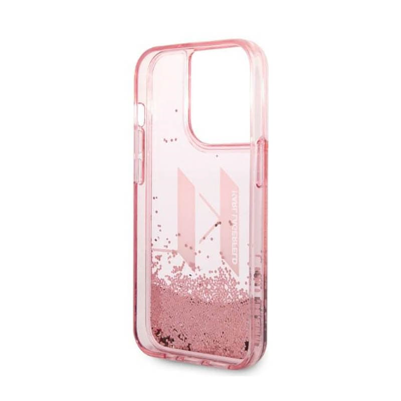 Karl Lagerfeld Liquid Glitter Big Logo Case - Case for iPhone 14 Pro (Pink) 7