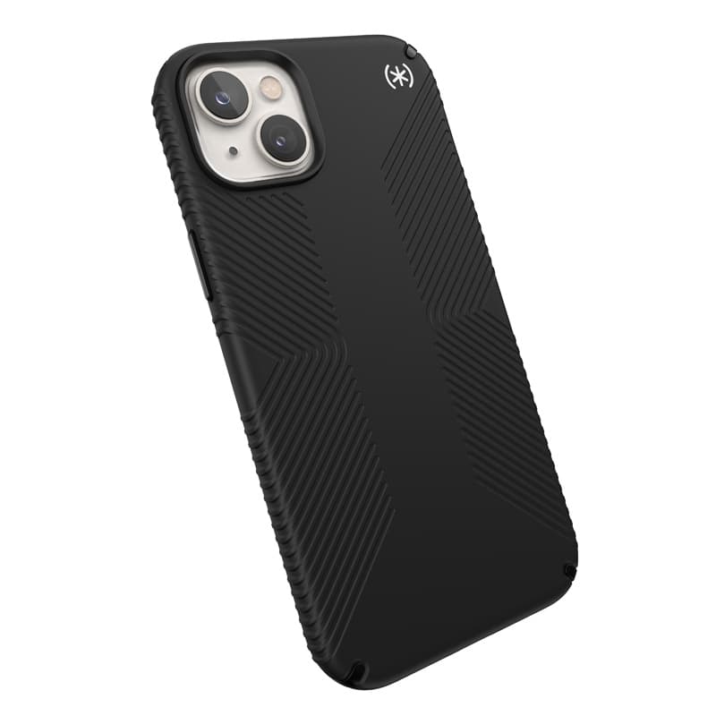 Speck Presidio2 Grip - Anti-slip iPhone 15 Plus / 14 Plus Case (Black / Black / White) 2
