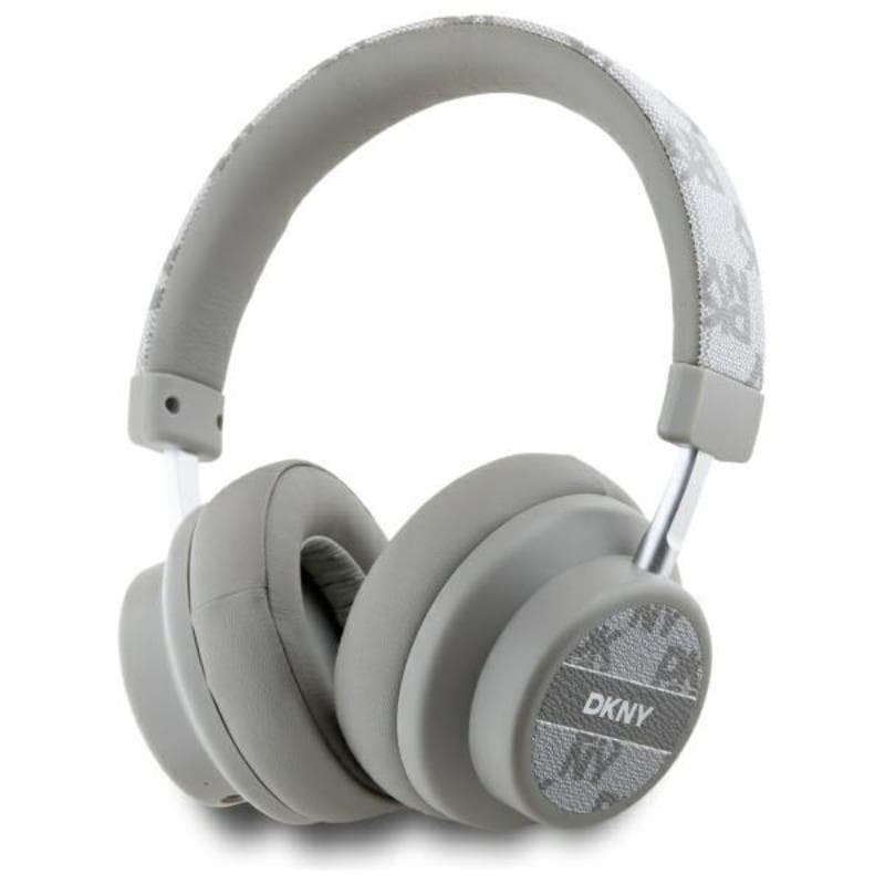 DKNY Checkered Pattern - Wireless Over-Ear Bluetooth Headphones V5.3 (Beige)
