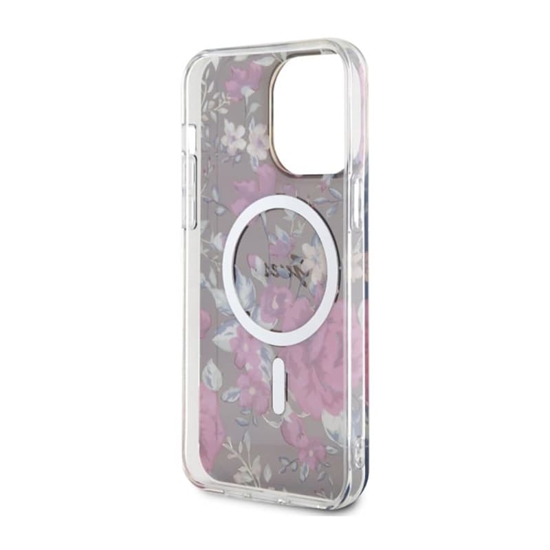Guess Flower MagSafe - Case for iPhone 14 Pro Max (Green) 7