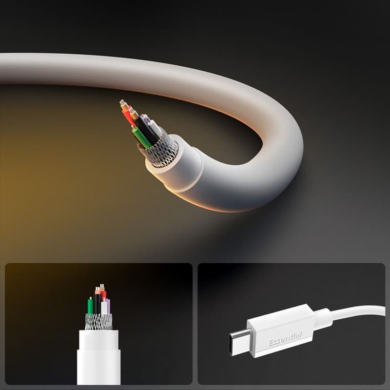 Spigen EB6020CC Essential - USB-C to USB-C Cable PD 60W 2m (White) 6