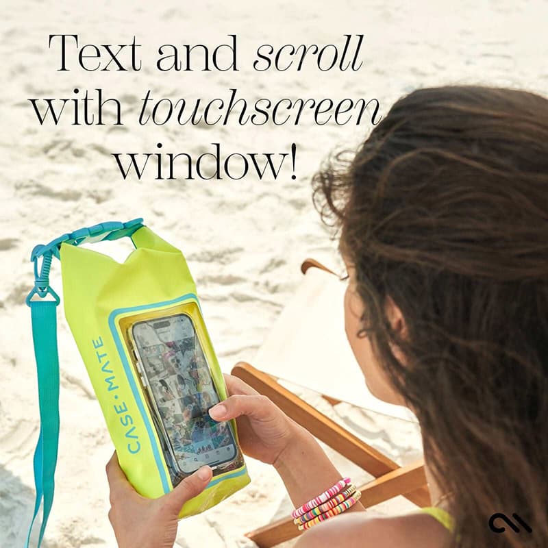 Case-Mate Waterproof Mini Phone Bucket Dry Bag - Waterproof bag with phone pocket up to 7" (Citrus Splash) 4