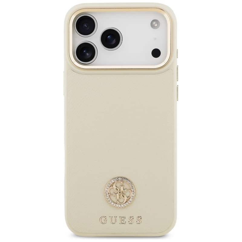 Guess Grained Strass Logo MagSafe - Case iPhone 17 Pro Max (beige) 3