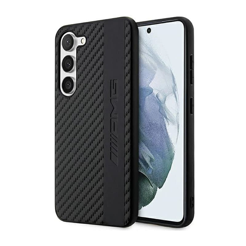 AMG Carbon Stripe & Embossed - Case for Samsung Galaxy S23 (Black) 1