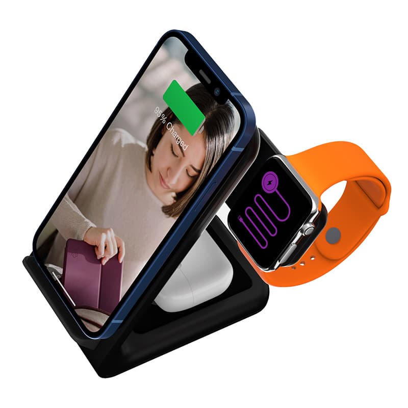 STM ChargeTree Swing 3-in-1 Charging Station for Phone, AirPods, Apple Watch - Black 4