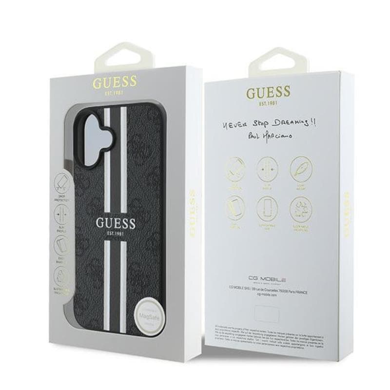 Guess 4G Printed Stripes MagSafe - Case iPhone 16 Plus (black) 8
