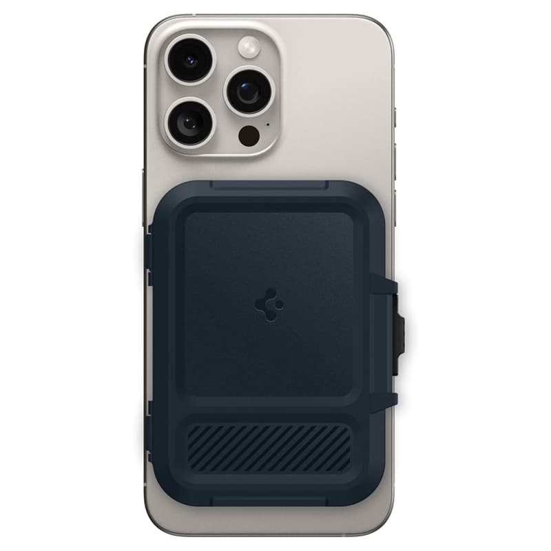 Spigen Lock Fit MagSafe - Magnetic Wallet (Metal Slate) 3