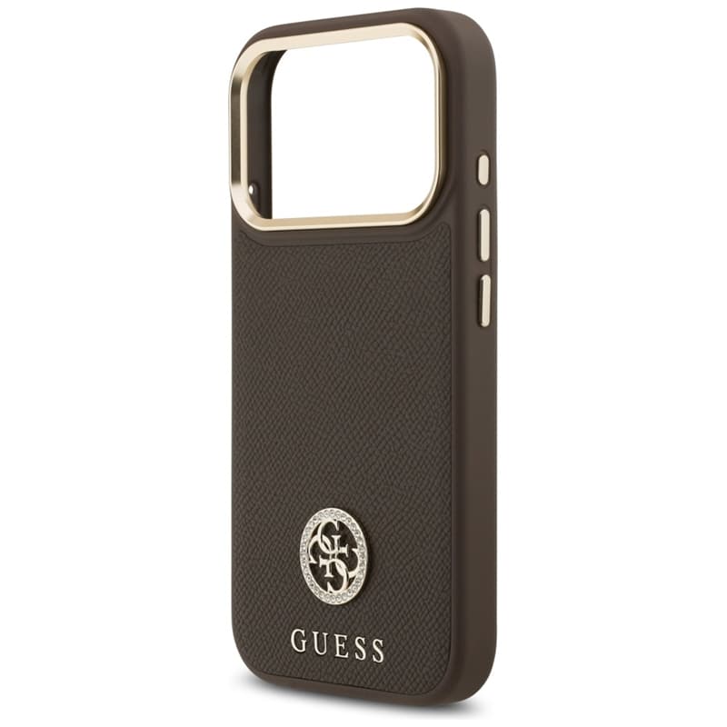 Guess Grained Strass Logo MagSafe - Case iPhone 17 Pro (brown) 6