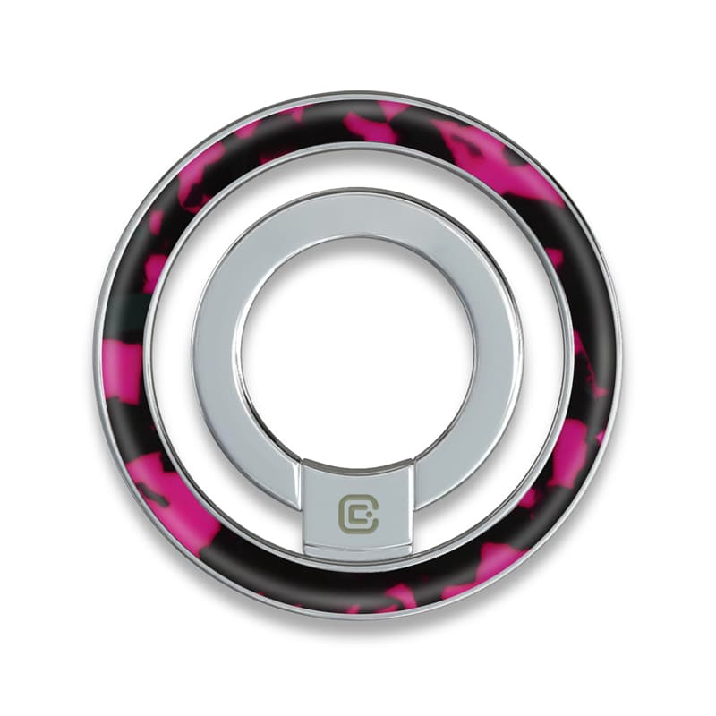 Crong Deluxe RING Holder - MagSafe Magnetic Phone Holder (Pink Tortoise) 4