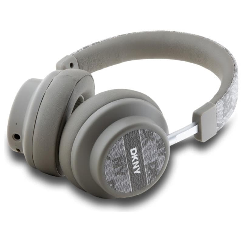 DKNY Checkered Pattern - Wireless Over-Ear Bluetooth Headphones V5.3 (Beige) 2