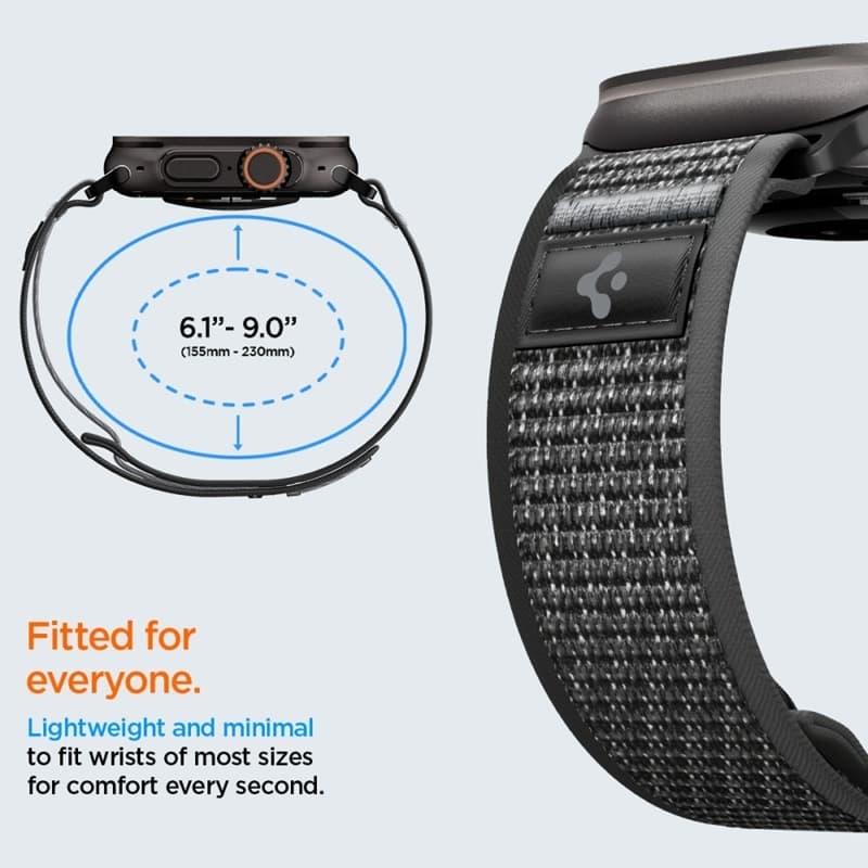 Spigen Athlex Air 2 - Apple Watch Strap 44/45/46/49 mm (Active Black / Gray) 6