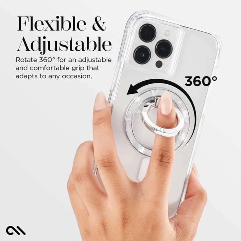 Case-Mate Magnetic Ring Stand - MagSafe finger holder with stand function (Mother of Pearl) 3