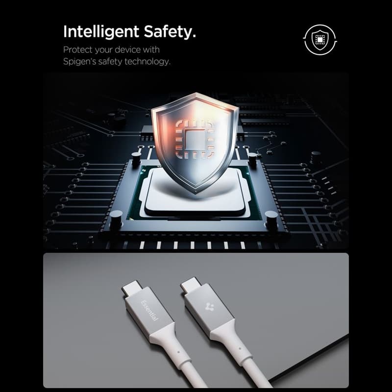 Spigen EB10020CC Essential - USB-C to USB-C PD Cable 100W 2m (White) 6