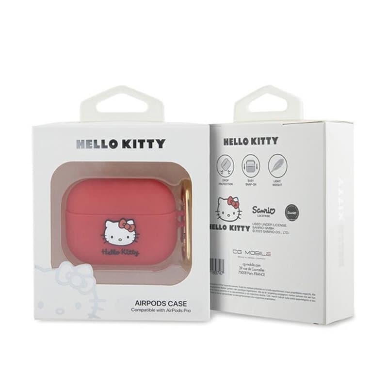 Hello Kitty Silicone 3D Kitty Head - Case for AirPods Pro (fuchsia) 3