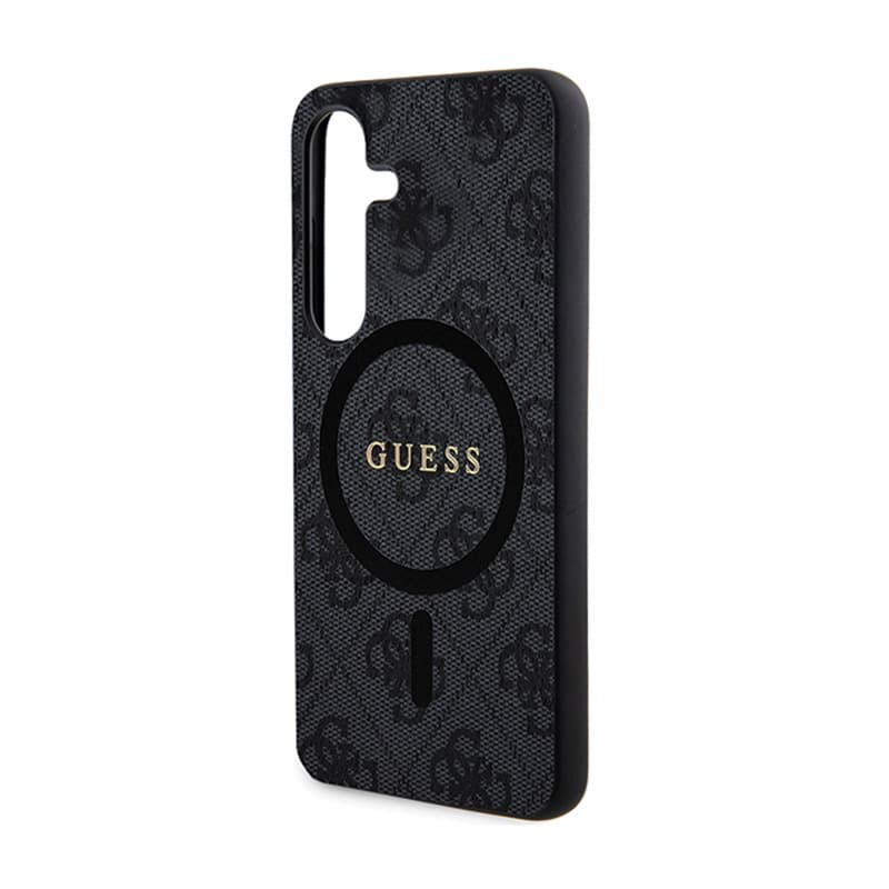 Guess 4G Collection Leather Metal Logo MagSafe - Case for Samsung Galaxy S24 (black) 6