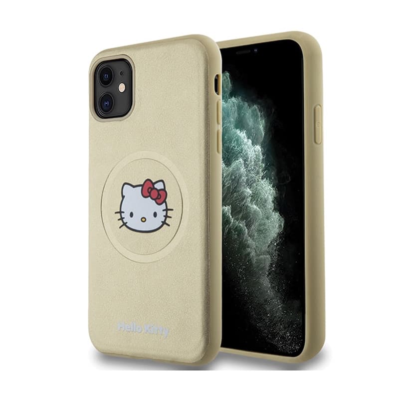 Hello Kitty Leather Kitty Head MagSafe - iPhone 11 Case (Gold) 1