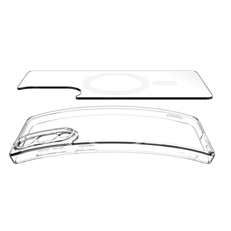 Spigen Ultra Hybrid Mag MagSafe - Case for Samsung Galaxy S25 Edge (Clear / White) 6