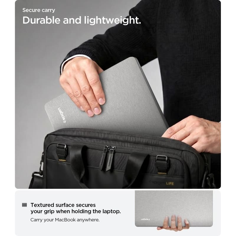 Spigen Urban Fit - Case for MacBook Pro 14" (M5/M4/M3/M2/M1/2026-2021) (Heather Grey) 8
