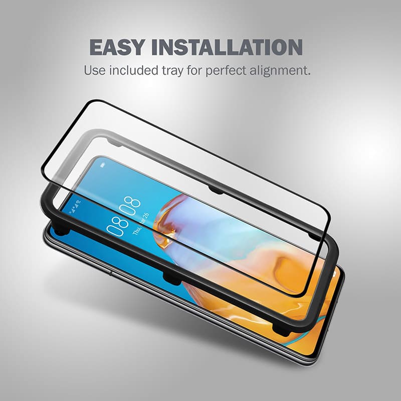 Crong 3D Armor Glass – 9H tempered glass for the entire Huawei P40 screen + installation frame 2
