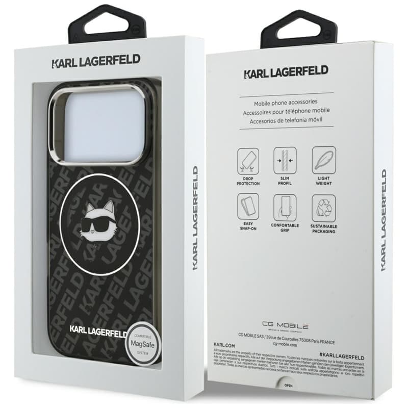 Karl Lagerfeld IML Choupette Head Logo MagSafe - Case for iPhone 17 Pro Max (black) 8