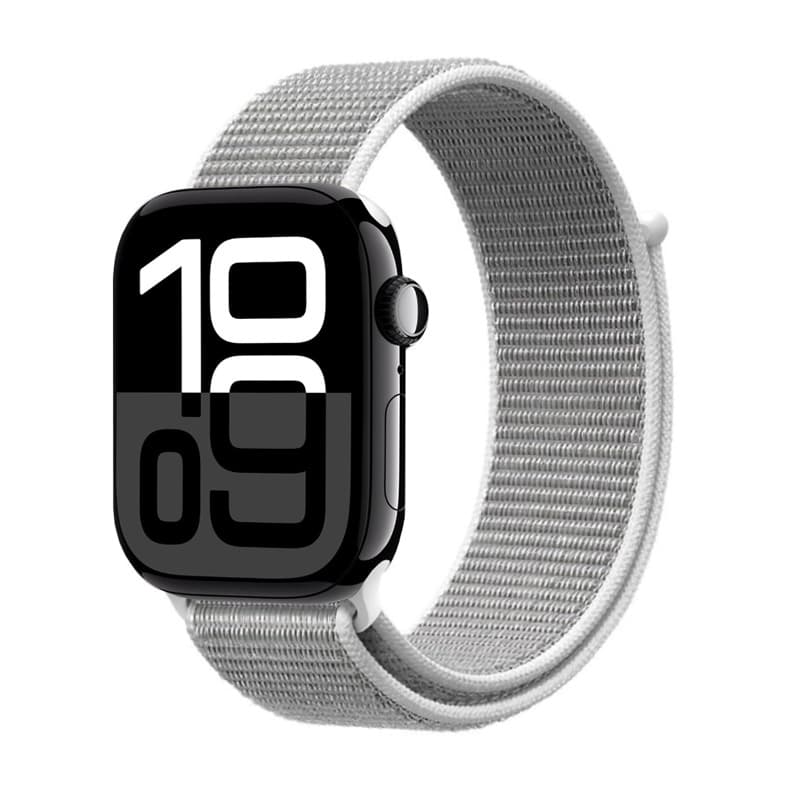 Crong Nylon - Sport Band for Apple Watch 44/45/46/49 mm (Silver Gray)