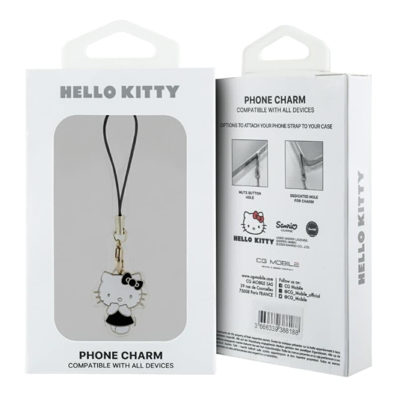 Hello Kitty Phone Strap Charm Kitty Cute - Phone Pendant (black) 3