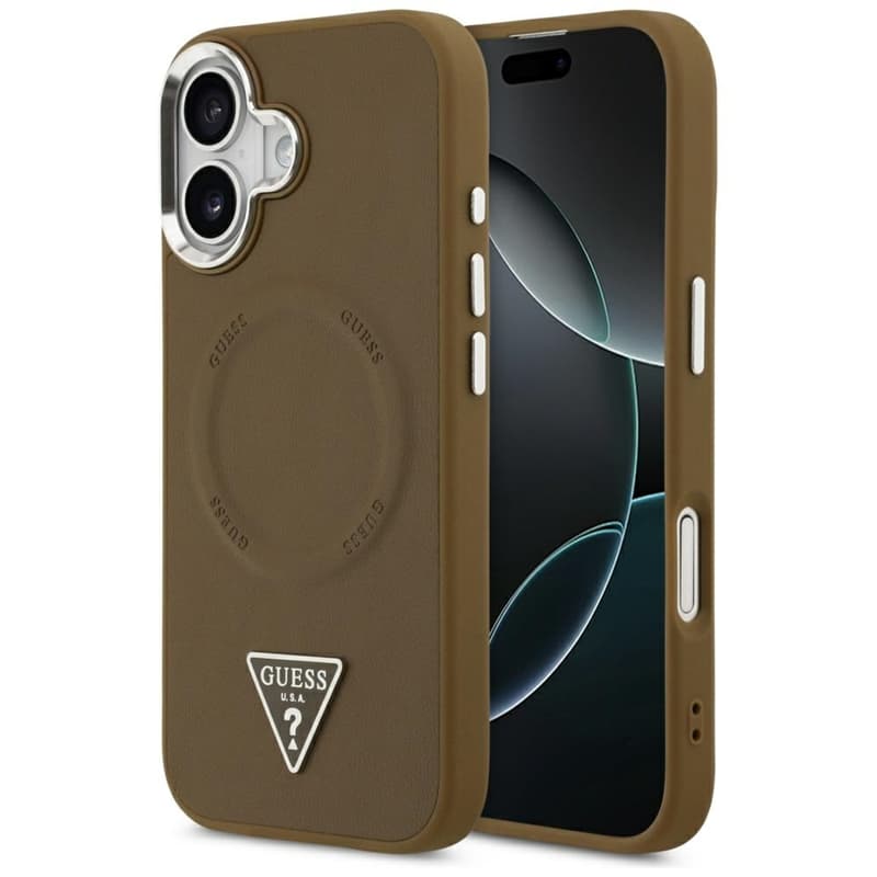 Guess Triangle Logo MagSafe - Case iPhone 17 (Brown)