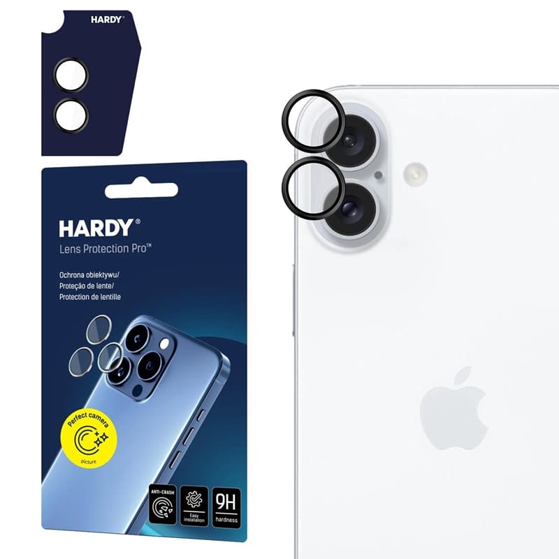 3mk HARDY Lens Protection Pro - Camera Lens Glass for iPhone 17 (Black)