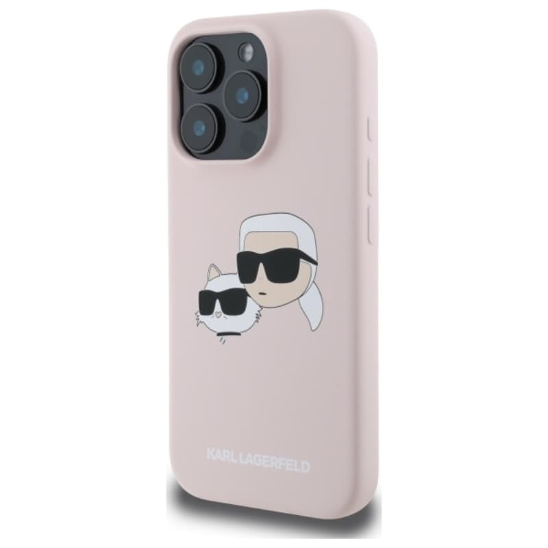 Karl Lagerfeld Silicone Double Heads Print MagSafe - Case iPhone 16 Pro (pink) 2