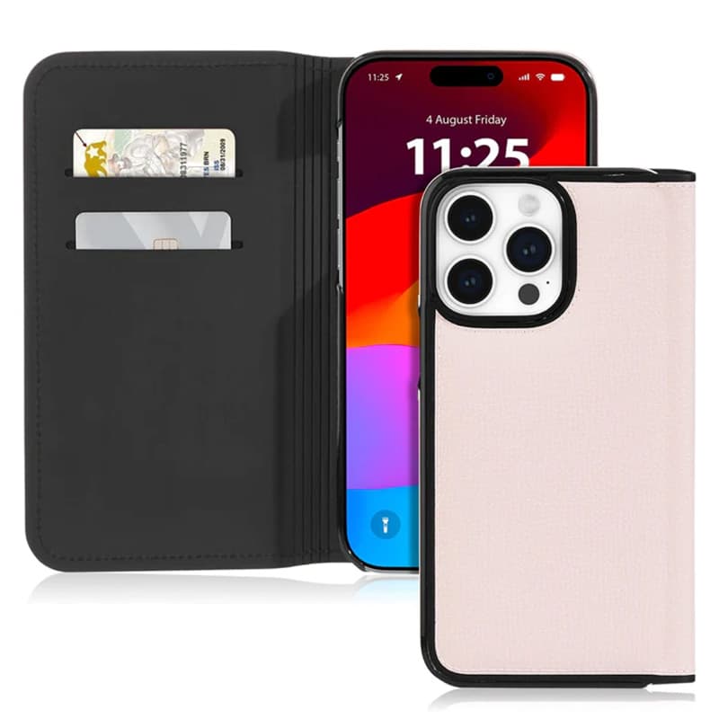 Kate Spade New York Wrap Folio Case - Leather Flip Case iPhone 15 Pro Max (Pale Vellum) 2