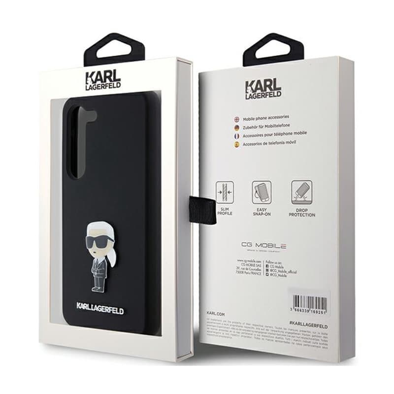 Karl Lagerfeld Silicone Ikonik Metal Pin - Case Samsung Galaxy S24+ (czarny) 8