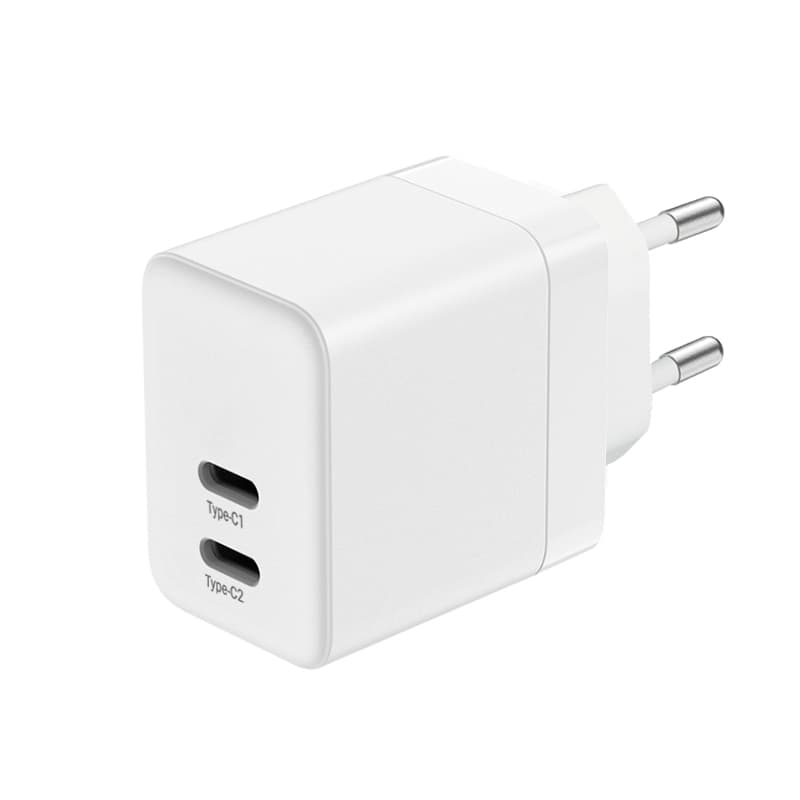 Crong Ultra Compact GaN - Wall Charger 2x USB-C 35W PD 3.0 with PPS (White) 2