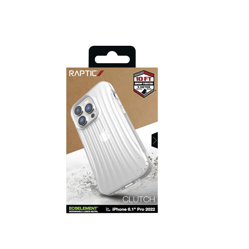 X-Doria Raptic Clutch - Biodegradable case for iPhone 14 Pro (Drop-Tested 3m) (Clear) 8