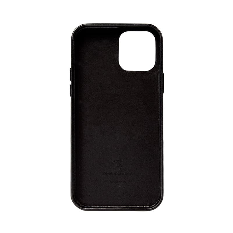 Crong Essential Cover - iPhone 12 Pro Max Faux Leather Case (Black) 5
