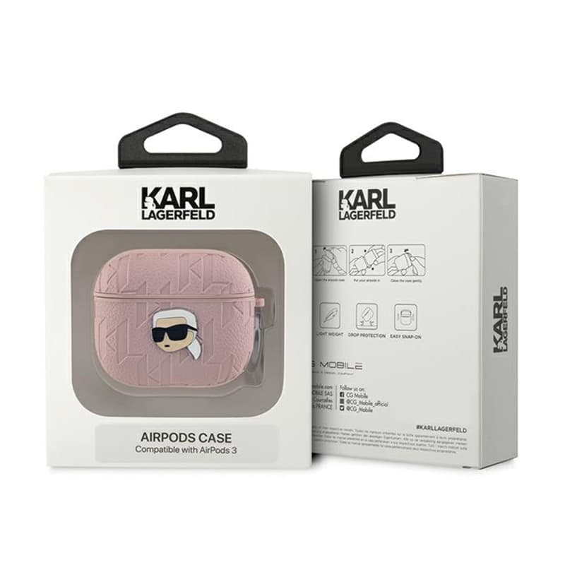 Karl Lagerfeld Monogram Karl Head - AirPods 3 Case (pink) 3