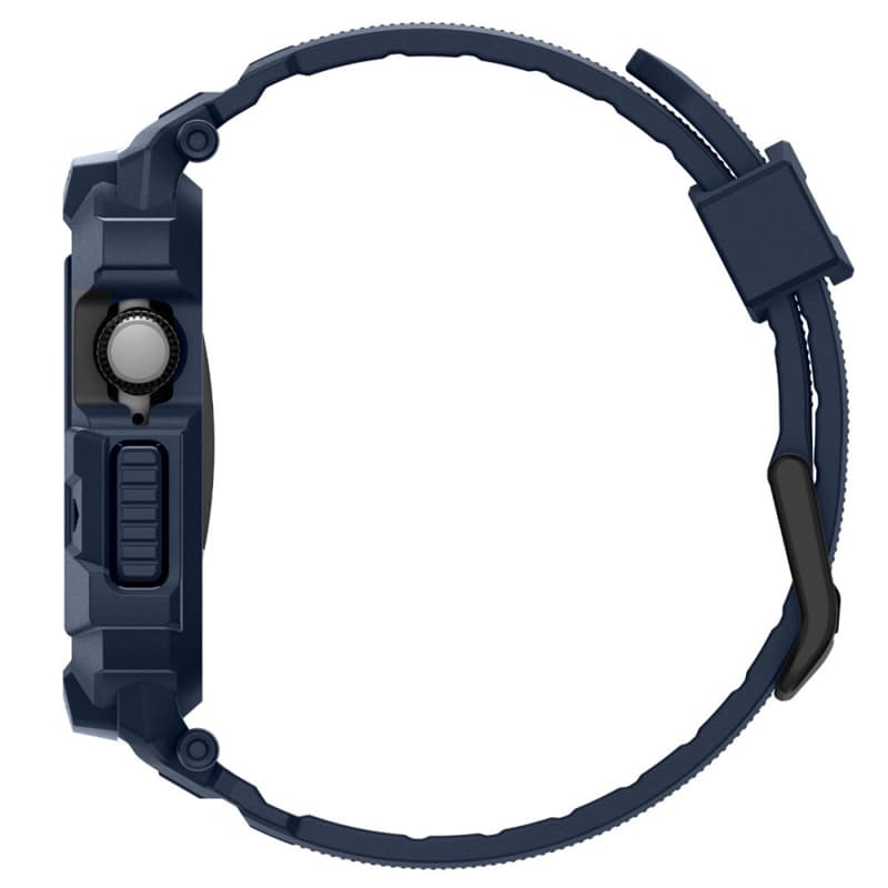 Spigen Rugged Armor Pro V2 – Strap with Case for Apple Watch 10/11 42mm (Navy Blue) 7
