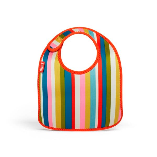 BUILT Mess Mate Set of 2 baby bib (Baby Pink Stripe) 2